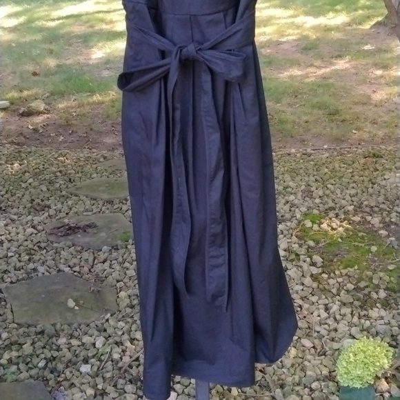 ALFANI Women's Deep Black Cap-Sleeve Wrap Knee-Length Dress, 69% cotton, SZ 10 - Picture 9 of 9